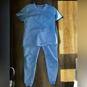 Fabletics Ceil Blue Scrub Set - Activewear XS